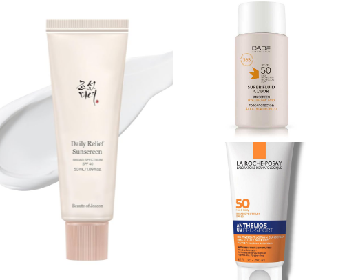 Sunscreen creams SPF cover photo collage