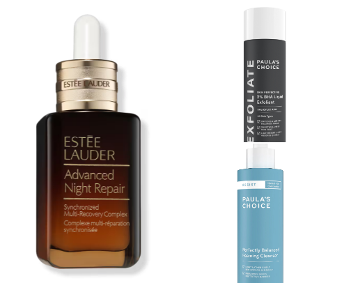 US/European fav skincare for normal oily skin cover photo collage