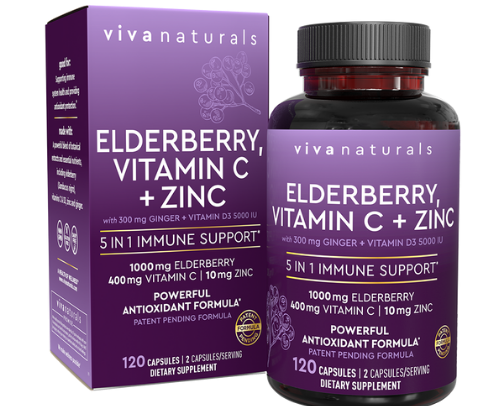Immune Builder-Elderberry and Zinc cover photo collage