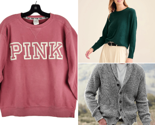 Winter sweaters cover photo collage