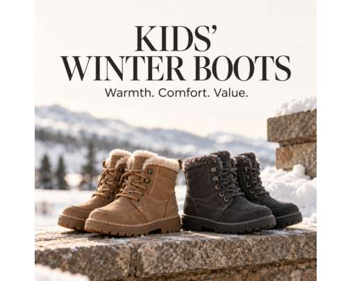 Kids’ Winter Boots Under $70 CAD ❄️ Little Feet, Big Snow Days cover photo collage