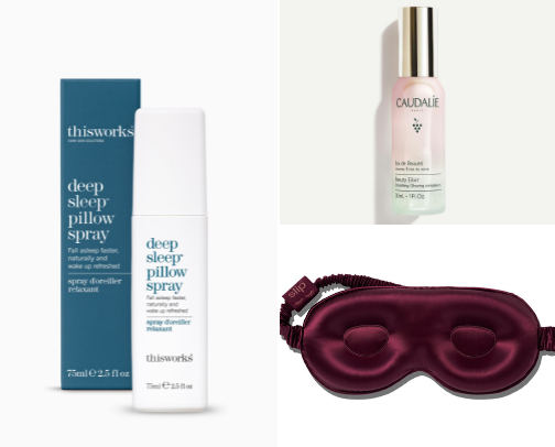 beauty sleep essentials 💤 cover photo collage