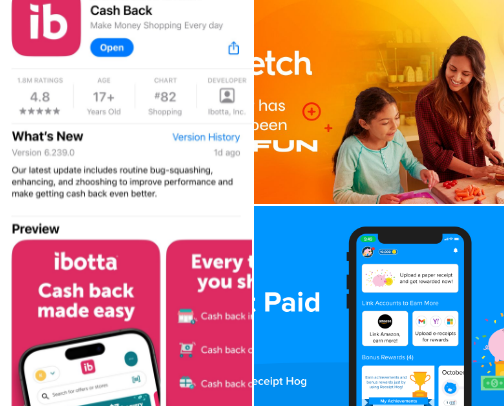 Cash Back & Reward Apps cover photo collage