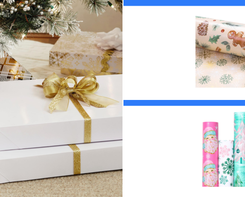 Christmas Gift Wrapping Paper, Bags, Tags & Tools cover photo collage