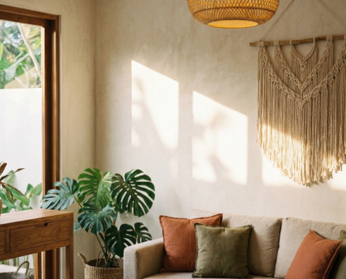 Tropical Villa Aesthetic & Boho Home Decor cover photo collage