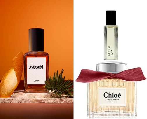 Affordable scents cover photo collage