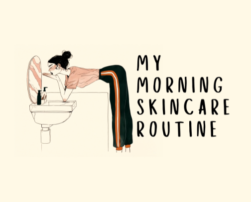My Morning Skincare Routine cover photo collage