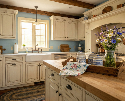 Cozy Cottage Kitchen Touches cover photo collage