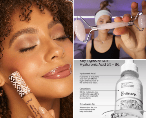 FOR ALL GIRLIES 🎀| make up|skincare| hair care products cover photo collage
