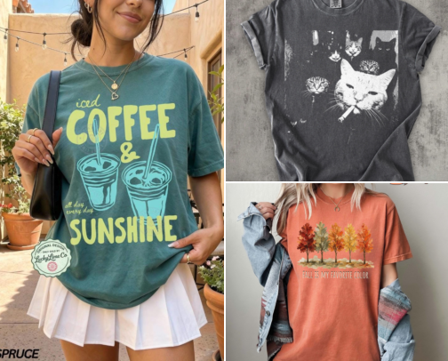 Best selling t-shirts on Etsy that people actually love cover photo collage