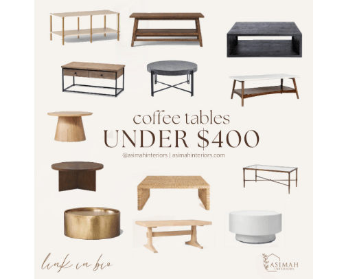 High End Coffee Tables on a Low Budget | Under $400 USD 🇺🇸 cover photo collage