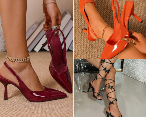 SHEIN LADIES HEELS OF QUALITY $ LOW PRICES cover photo collage