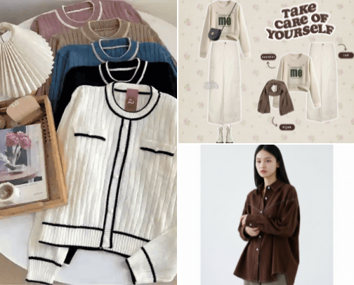 Korean outfit cover photo collage
