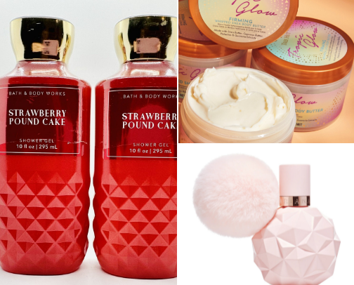 Luxe scents and selfcare cover photo collage