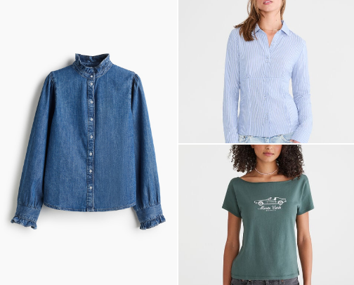 Female top, blouse cover photo collage