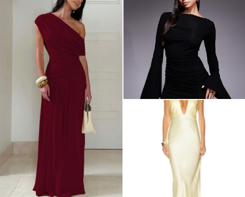 ✨🤎Elegant dresses perfect for dinners, weddings & nights out! 🎀💖 cover photo collage