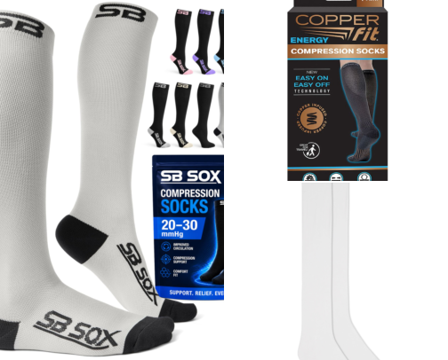 I Tried 7 Compression Socks for Long Flights So You Don't Have To cover photo collage