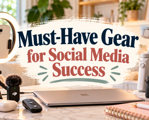 Lighting, Cameras & Editing Essentials for Social Media Creators cover photo collage