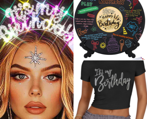 It’s My Birthday & I’ll Cry in Glitter If I Want To 💔✨ cover photo collage