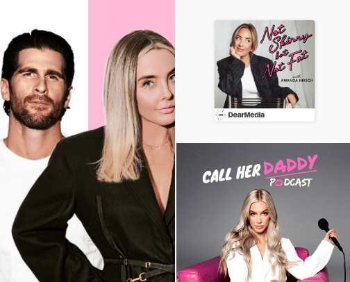 the best podcasts ✨ cover photo collage