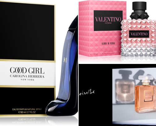 Best woman parfumes ever. cover photo collage