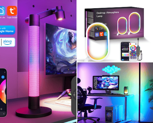 RGB Desk Lamps cover photo collage