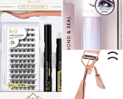 everything you need to do your eyelashes at home! cover photo collage