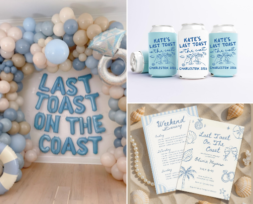 Last Toast on the Coast Bachelorette Party Recommendations! cover photo collage