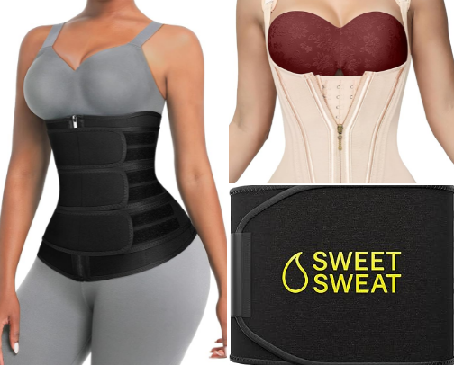 Postpartum fajas and waist trainer cover photo collage