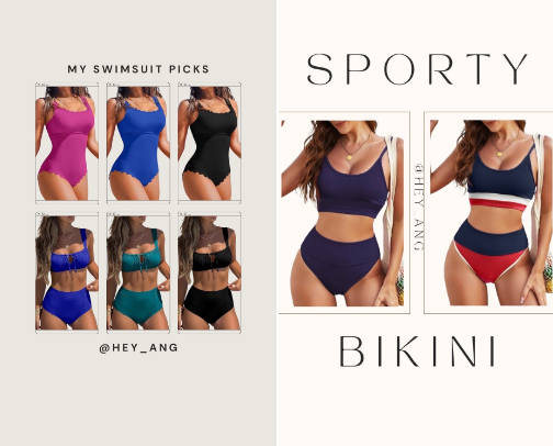 Swimsuits cover photo collage