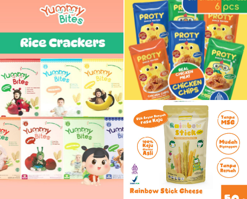 Healthy baby and toddlers snacks cover photo collage