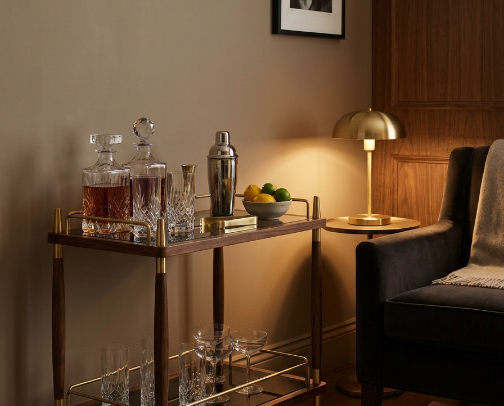 Old Money Bar Cart Essentials cover photo collage