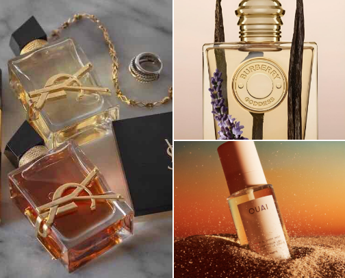 warm & romantic perfumes for fall ❤️‍🔥 cover photo collage