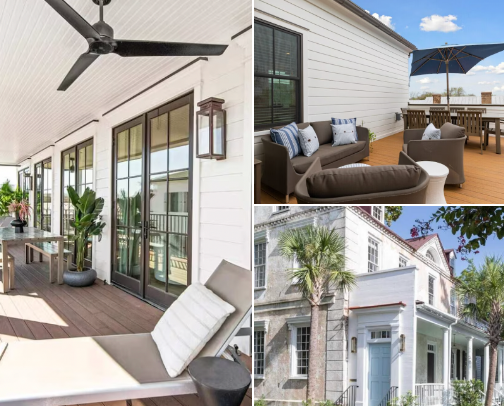 10 VRBOs in Charleston, SC that are perfect for your bachelorette, birthday, or girls weekend 🌴⛲️ cover photo collage
