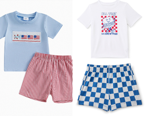 Fourth of July Toddler Boy Finds ❤️🤍💙 cover photo collage