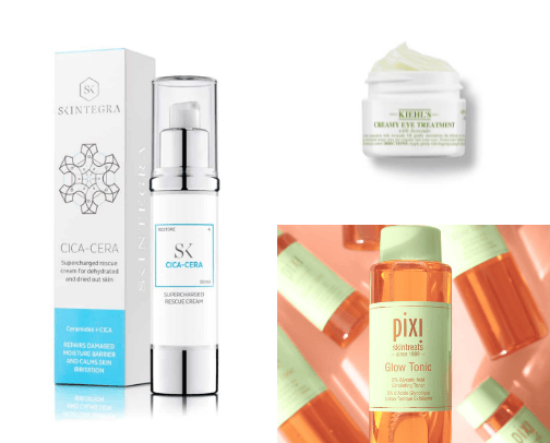 Skincare for combination skin cover photo collage