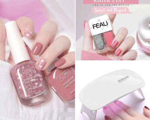 Nail care cover photo collage