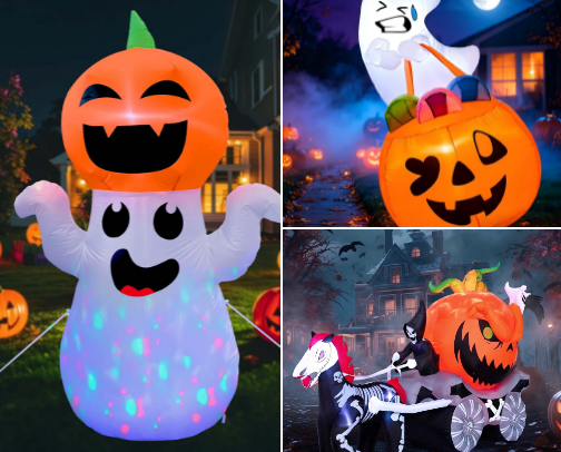 15 Halloween Yard Inflatables from Walmart #WalmartPartner cover photo collage