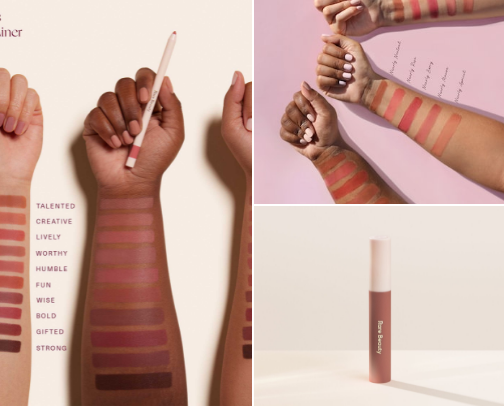 RARE Beauty Lips Products cover photo collage