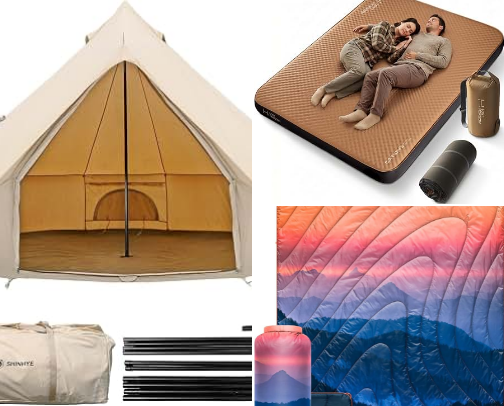 The Glamping & Luxury Camping Essentials Gift Guide (Outdoor Edition) cover photo collage