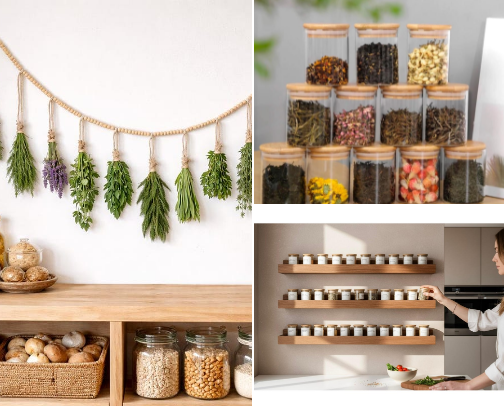 How to Dry Herbs | A Cozy Guide to Preserving Your Garden’s Bounty ✨ cover photo collage