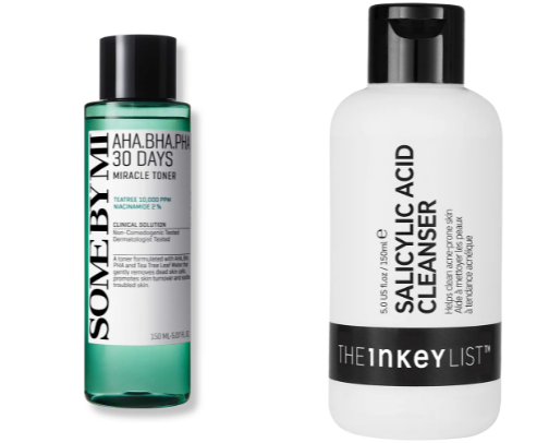 Skincare products for oily skin cover photo collage