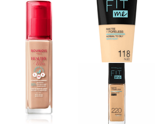 Liquid foundation cover photo collage