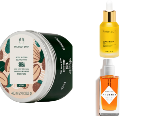 Hydration Heroes: Products for Thirsty Skin💧🌸 cover photo collage