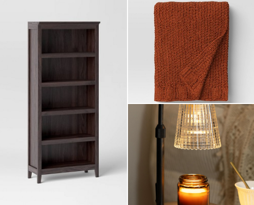 Cozy home library cover photo collage