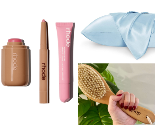 beauty staples i’d buy again cover photo collage
