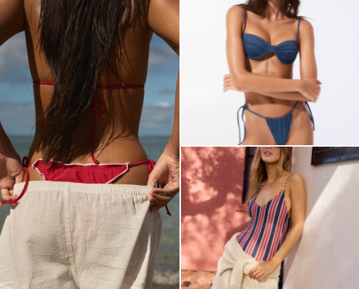 Sun, sea, and the perfect swimsuit - what more could you ask for? ☀️ cover photo collage