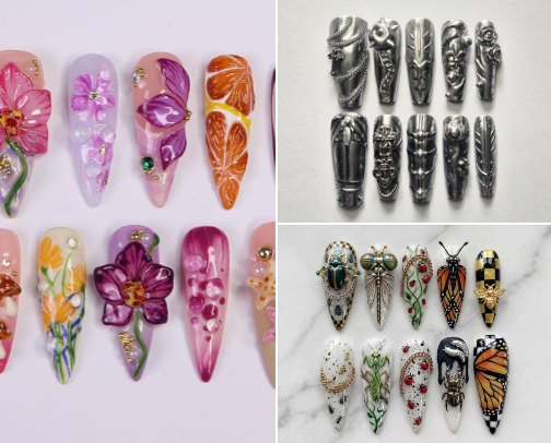 Whimsical Press-on Nails from Shops on Etsy 💕 cover photo collage