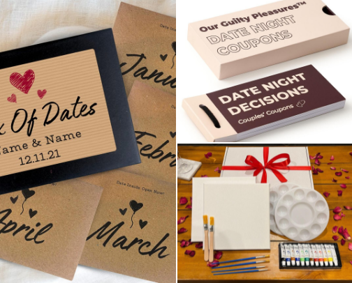 Date Night Ideas for Couples: Cute, Romantic & Fun At-Home Date Night Essentials cover photo collage