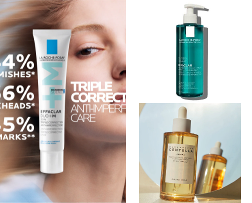(Korean) Skincare for oily & acne-prone skin cover photo collage